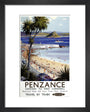 'Penzance', BR poster, 1952. art print extra small black Art Print - Science Museum Shop