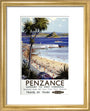 'Penzance', BR poster, 1952. art print extra small gold Art Print - Science Museum Shop