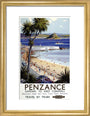 'Penzance', BR poster, 1952. art print small gold Art Print - Science Museum Shop