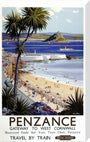 'Penzance', BR poster, 1952. stretched canvas large none Art Print - Science Museum Shop
