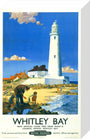 'Whitley Bay', BR poster, 1951. stretched canvas small none Art Print - Science Museum Shop