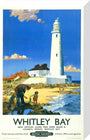 'Whitley Bay', BR poster, 1951. stretched canvas medium none Art Print - Science Museum Shop