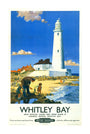 'Whitley Bay', BR poster, 1951. unstretched canvas extra large none Art Print - Science Museum Shop