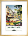 'Harrogate', BR poster, 1957. art print medium gold Art Print - Science Museum Shop