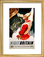 'Visit Britain', BR poster, 1957. art print small gold Art Print - Science Museum Shop