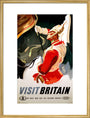 'Visit Britain', BR poster, 1957. art print large gold Art Print - Science Museum Shop