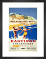 'Hastings & St Leonards', BR poster, c 1950s. art print small black Art Print - Science Museum Shop