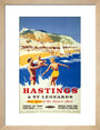 'Hastings & St Leonards', BR poster, c 1950s. art print small natural Art Print - Science Museum Shop