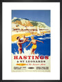 'Hastings & St Leonards', BR poster, c 1950s. art print medium black Art Print - Science Museum Shop