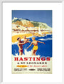 'Hastings & St Leonards', BR poster, c 1950s. art print medium white Art Print - Science Museum Shop