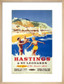 'Hastings & St Leonards', BR poster, c 1950s. art print medium natural Art Print - Science Museum Shop