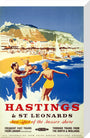 'Hastings & St Leonards', BR poster, c 1950s. stretched canvas medium none Art Print - Science Museum Shop