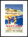 'Hastings & St Leonards', BR poster, c 1950s. art print large black Art Print - Science Museum Shop
