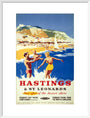 'Hastings & St Leonards', BR poster, c 1950s. art print large white Art Print - Science Museum Shop