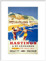 'Hastings & St Leonards', BR poster, c 1950s. art print extra large white Art Print - Science Museum Shop