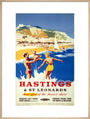 'Hastings & St Leonards', BR poster, c 1950s. art print extra large natural Art Print - Science Museum Shop