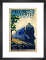 'West Riding Limited', LNER poster, 1938. art print small black Art Print - Science Museum Shop