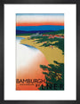 'Bamburgh by LNER', LNER poster, 1936. art print small black Art Print - Science Museum Shop
