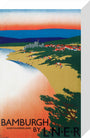'Bamburgh by LNER', LNER poster, 1936. stretched canvas small none Art Print - Science Museum Shop