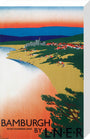 'Bamburgh by LNER', LNER poster, 1936. stretched canvas medium none Art Print - Science Museum Shop