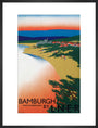 'Bamburgh by LNER', LNER poster, 1936. art print large black Art Print - Science Museum Shop