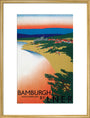 'Bamburgh by LNER', LNER poster, 1936. art print large gold Art Print - Science Museum Shop