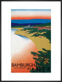 'Bamburgh by LNER', LNER poster, 1936. art print extra large black Art Print - Science Museum Shop