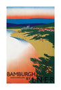 'Bamburgh by LNER', LNER poster, 1936. unstretched canvas large none Art Print - Science Museum Shop