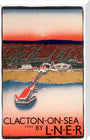 'Clacton-on-Sea', LNER poster, 1923-1947. stretched canvas large none Art Print - Science Museum Shop