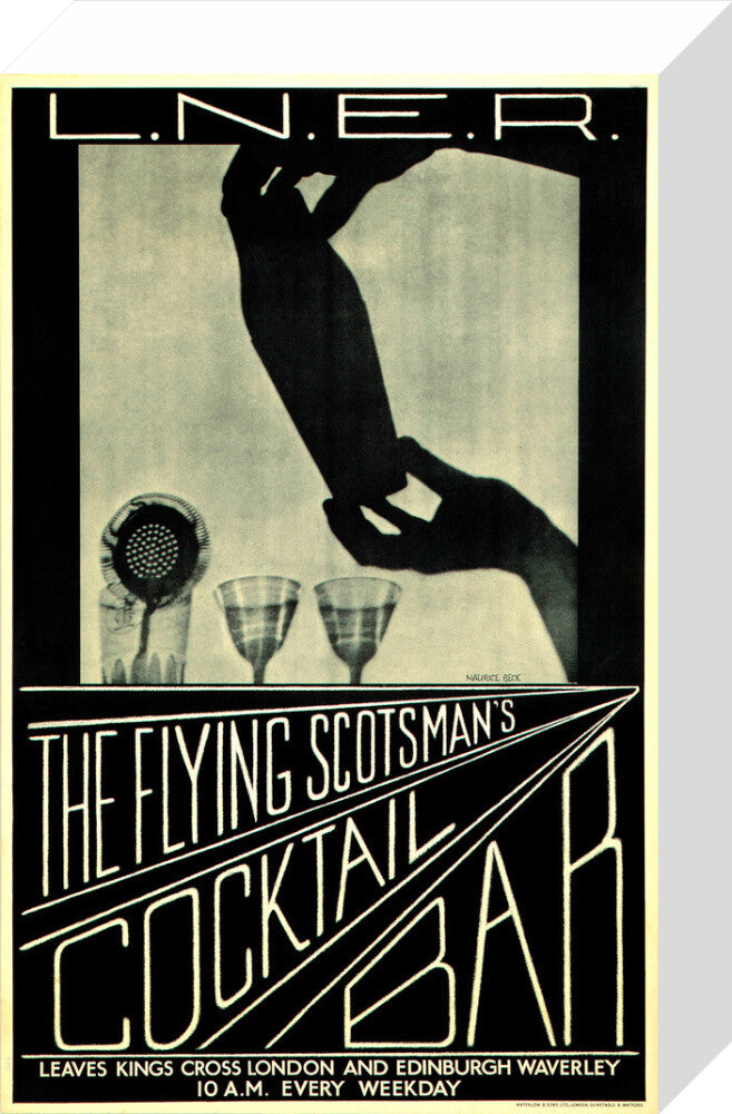 'The Flying Scotsman's Cocktail Bar', LNER poster, c 1930s. stretched canvas small none Art Print - Science Museum Shop