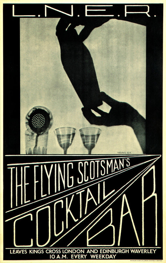 'The Flying Scotsman's Cocktail Bar', LNER poster, c 1930s. Art Print - Science Museum Shop