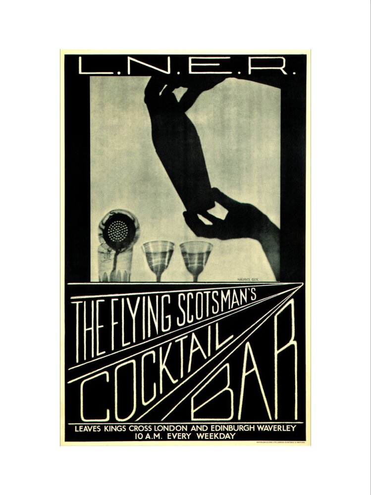'The Flying Scotsman's Cocktail Bar', LNER poster, c 1930s. art print small none Art Print - Science Museum Shop