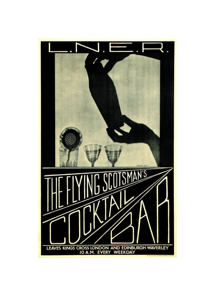'The Flying Scotsman's Cocktail Bar', LNER poster, c 1930s. unstretched canvas small none Art Print - Science Museum Shop