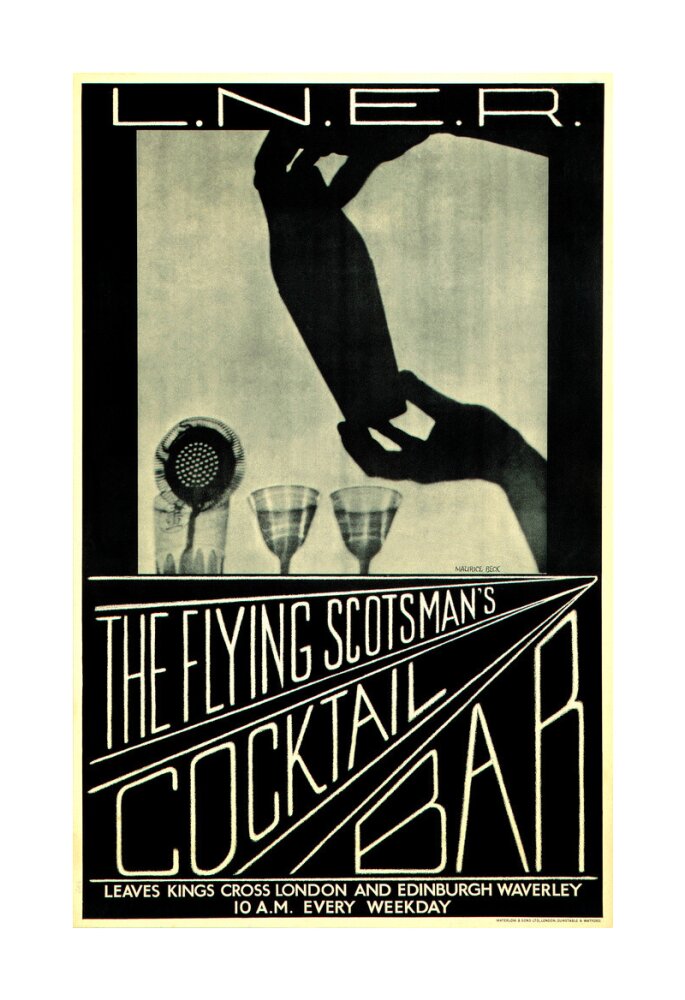 'The Flying Scotsman's Cocktail Bar', LNER poster, c 1930s. unstretched canvas large none Art Print - Science Museum Shop