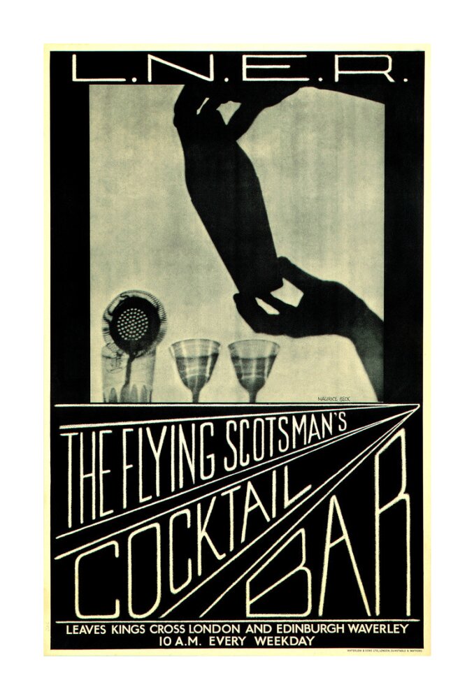 'The Flying Scotsman's Cocktail Bar', LNER poster, c 1930s. unstretched canvas extra large none Art Print - Science Museum Shop