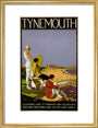 'Tynemouth', LNER poster, 1926. art print medium gold Art Print - Science Museum Shop