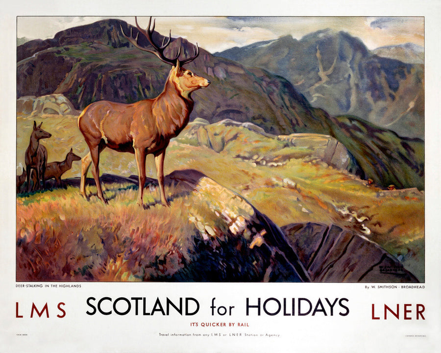 'Scotland for Holidays', LMS/LNER poster, 1923-1947. Art Print - Science Museum Shop