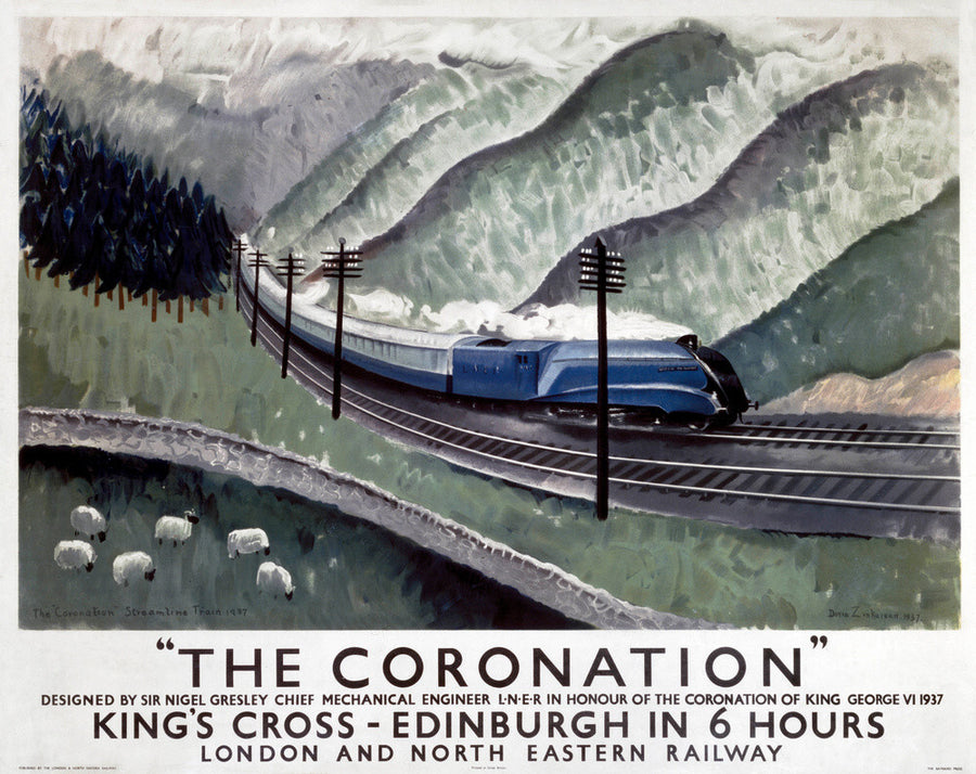 'The Coronation', LNER poster, 1937. Art Print - Science Museum Shop