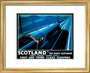 'Scotland by the Night Scotsman', LNER poster, 1932. art print extra small gold Art Print - Science Museum Shop