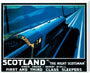'Scotland by the Night Scotsman', LNER poster, 1932. stretched canvas extra large none Art Print - Science Museum Shop