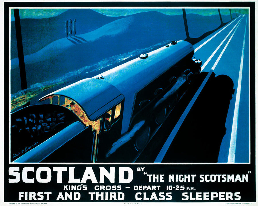 'Scotland by the Night Scotsman', LNER poster, 1932. Art Print - Science Museum Shop