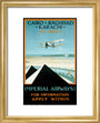 Imperial Airways travel poster, 1924. art print extra small gold Art Print - Science Museum Shop