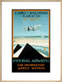 Imperial Airways travel poster, 1924. art print large natural Art Print - Science Museum Shop