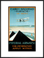 Imperial Airways travel poster, 1924. art print extra large black Art Print - Science Museum Shop