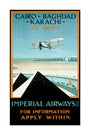 Imperial Airways travel poster, 1924. unstretched canvas large none Art Print - Science Museum Shop