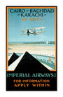 Imperial Airways travel poster, 1924. unstretched canvas extra large none Art Print - Science Museum Shop
