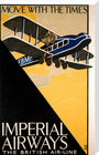 Imperial Airways travel poster, 1926. stretched canvas extra large none Art Print - Science Museum Shop