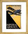 Imperial Airways travel poster, 1926. art print extra small gold Art Print - Science Museum Shop