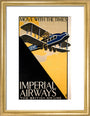 Imperial Airways travel poster, 1926. art print small gold Art Print - Science Museum Shop