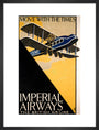 Imperial Airways travel poster, 1926. art print medium black Art Print - Science Museum Shop